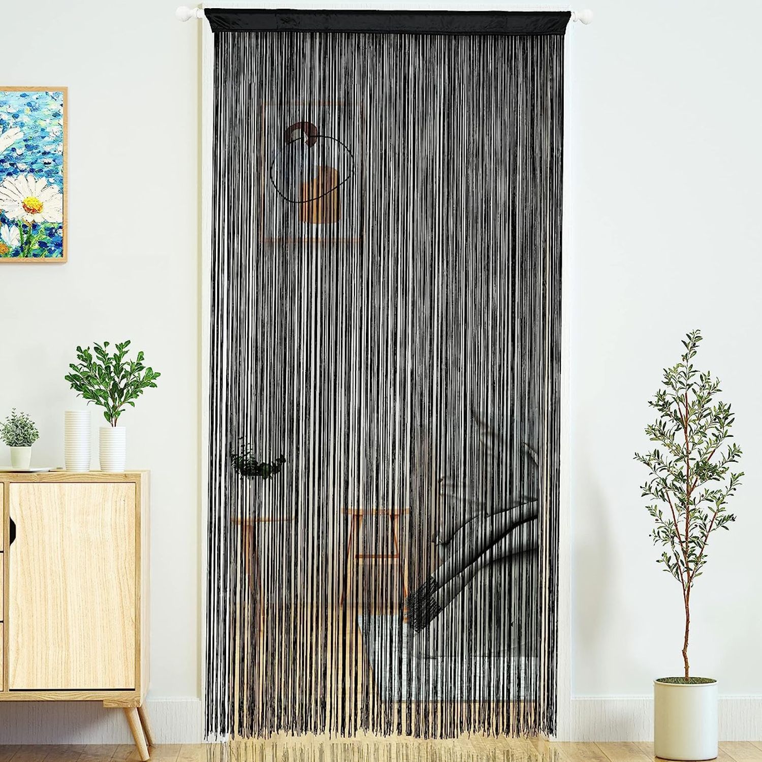 String Curtain Door - Black: image 2