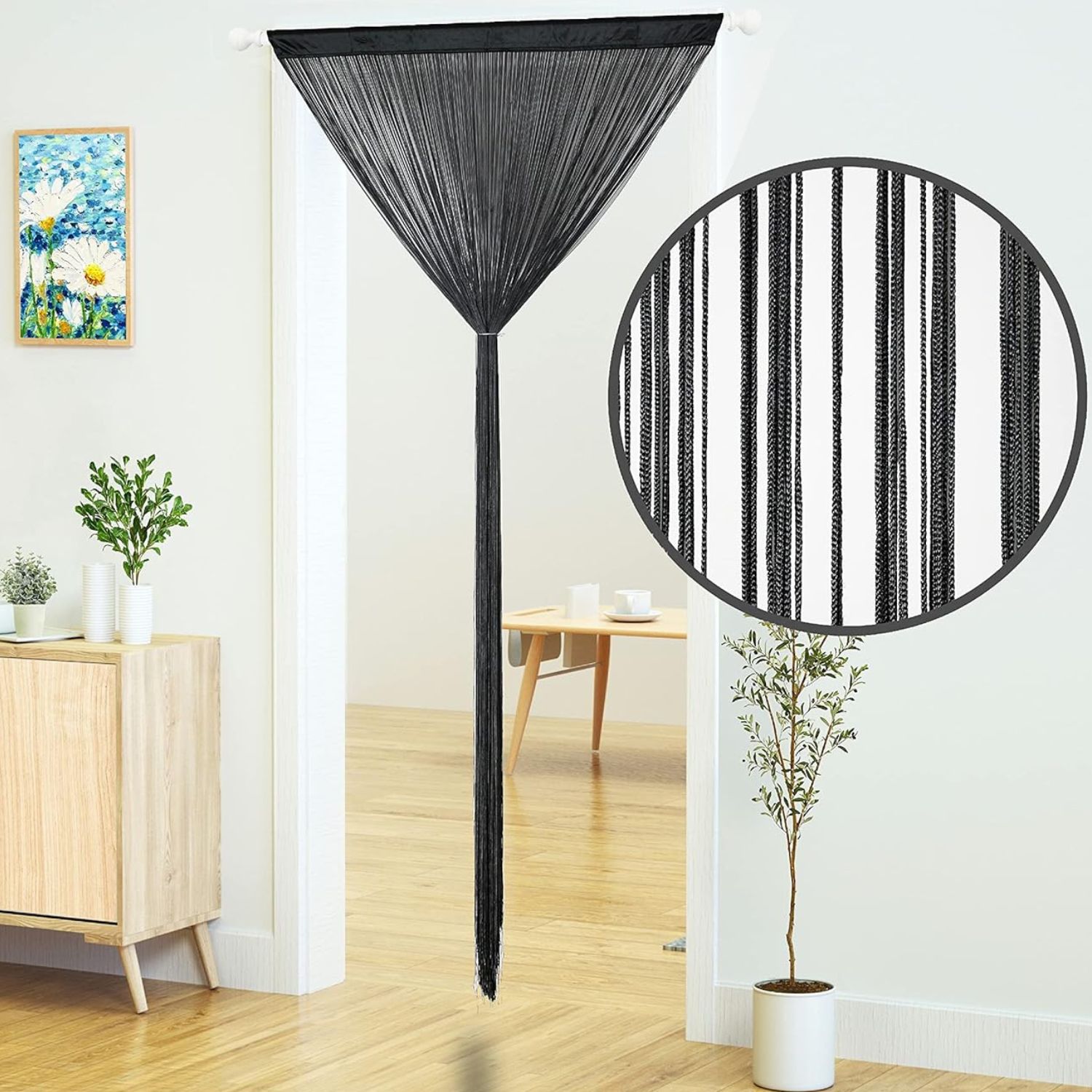String Curtain Door - Black: image 3
