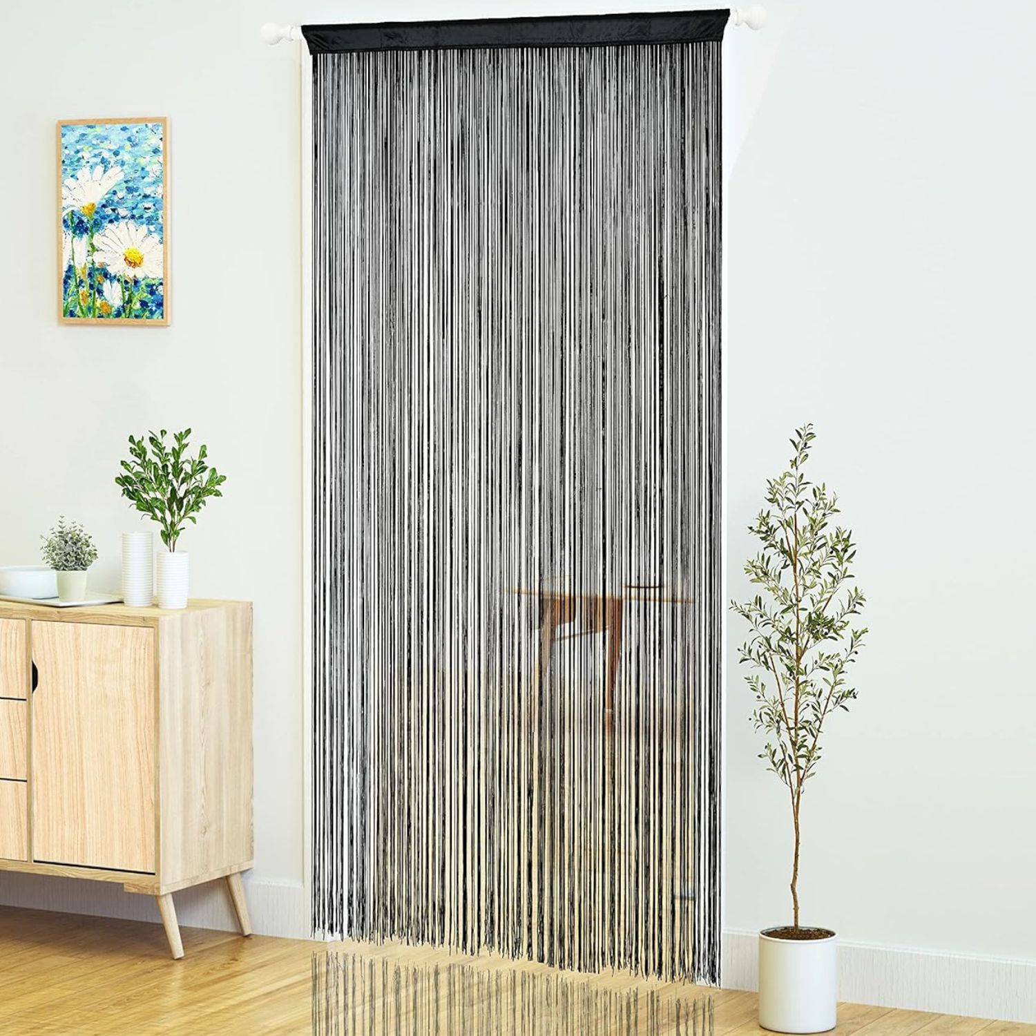 String Curtain Door - Black: image 5