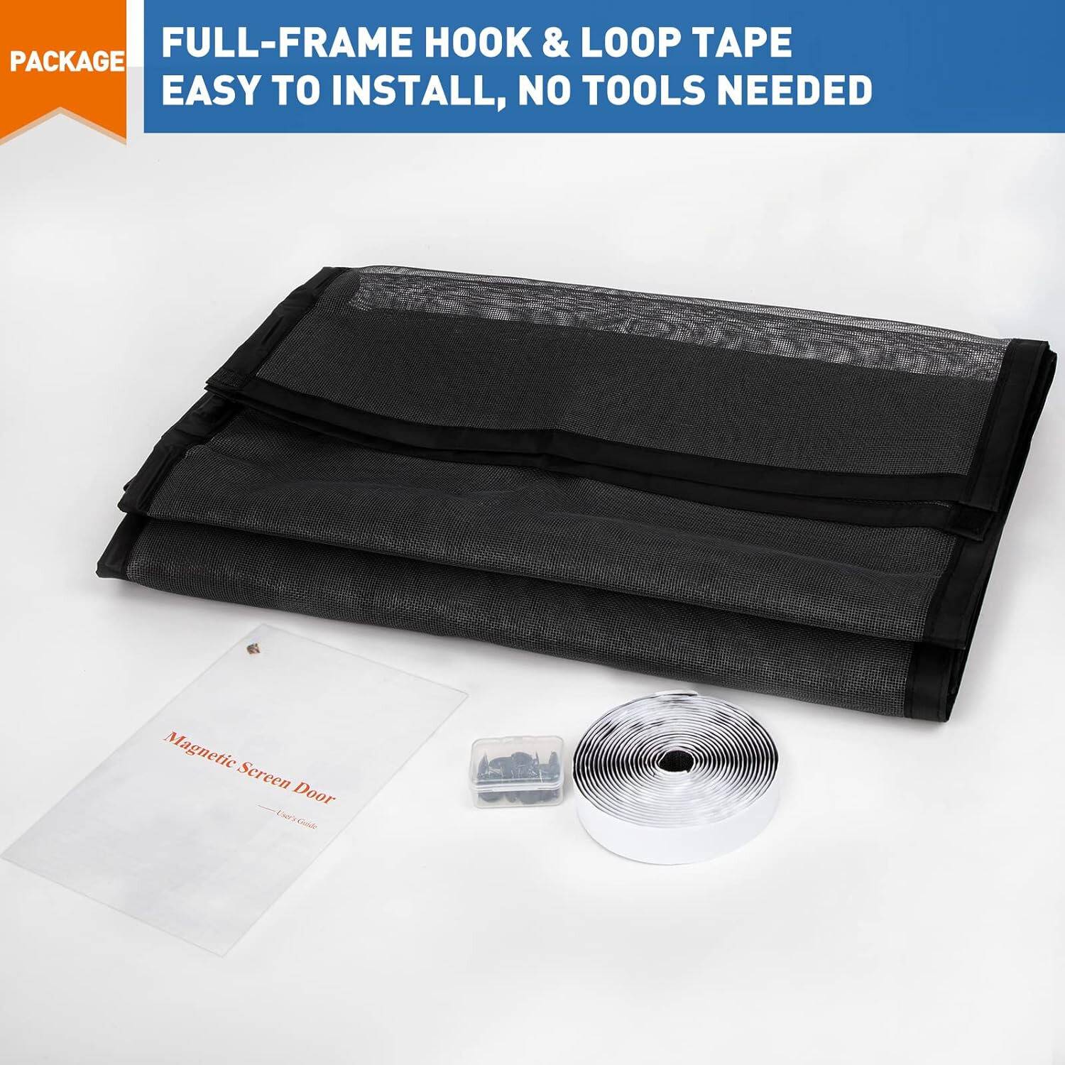 Magnetic Fly Screen Door - Black / 60cm x 210cm: image 5
